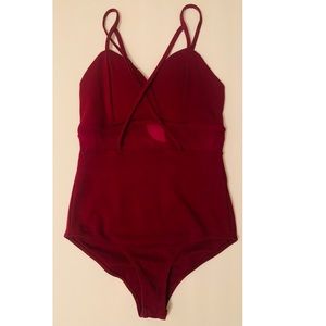 Mesh Wine Bodysuit